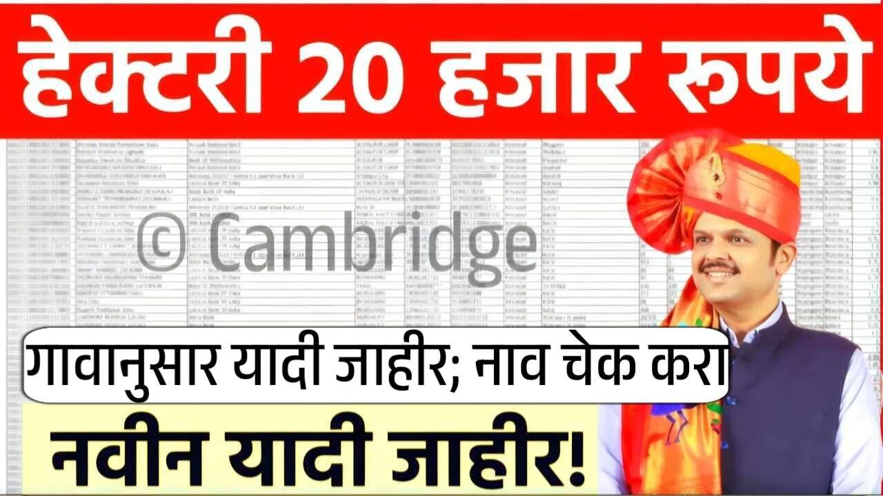 पिकविमा हेक्टरी 20000 रुपये धान बोनस खात्यात जमा होण्यास सुरुवात; यादी चेक करा Crop Insurance List