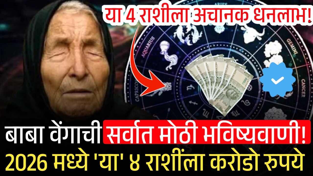 बाबा वेंगा मोठी भविष्यवाणी 2026: या चार राशीला मोठा धनलाभ होणार; आणि करोडो रुपये... DA Hike Pension List